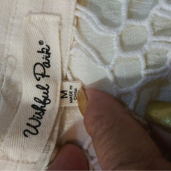 Wishful park whiteoff Long sleve bottom dow womens blouse - Picture 8 of 16